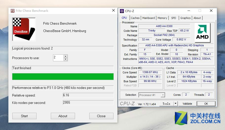 一分鐘了解CPU性能:AMD A4-5300實測