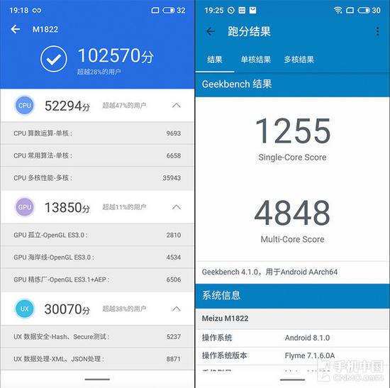 魅族Note8跑分?jǐn)?shù)據(jù)